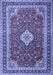 Machine Washable Medallion Blue Traditional Rug, wshtr1289blu