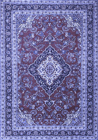 Medallion Blue Traditional Rug, tr1289blu