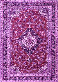 Medallion Purple Traditional Rug, tr1289pur