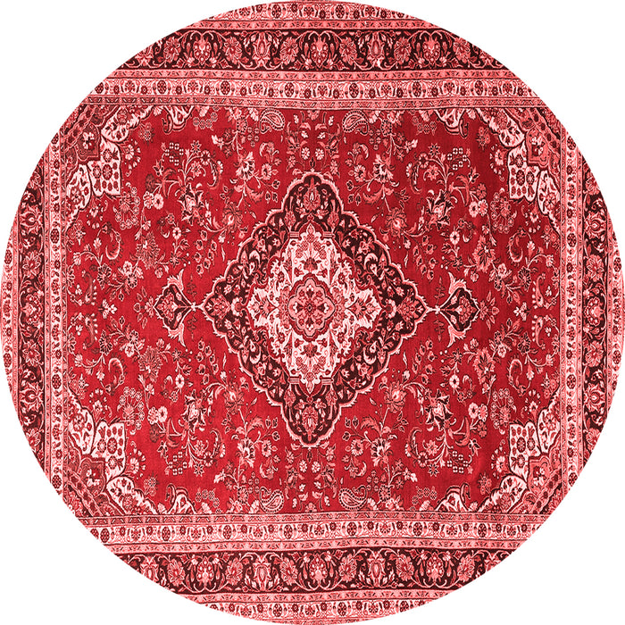 Medallion Red Traditional Rug, tr1289red