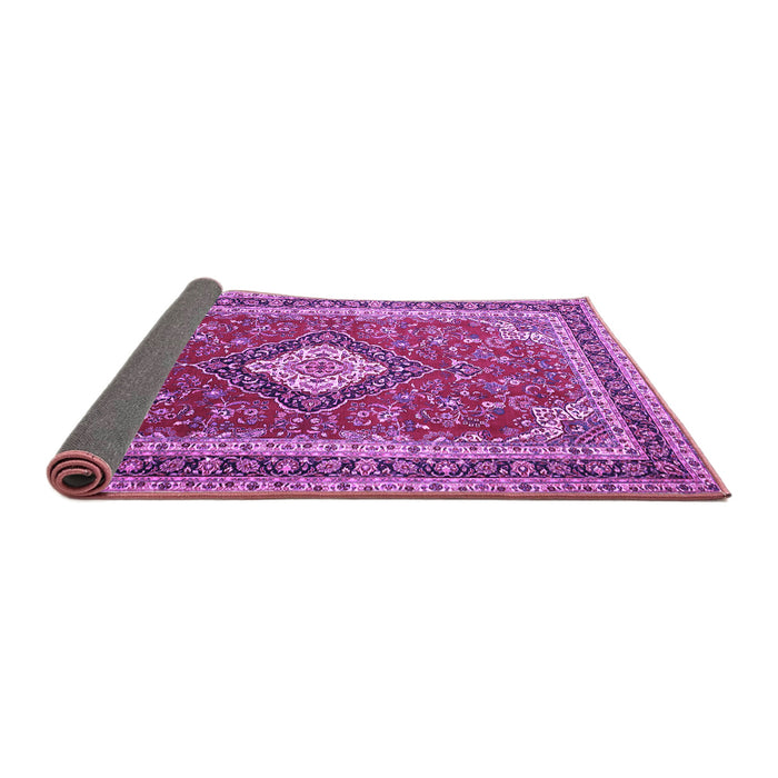 Sideview of Medallion Purple Traditional Rug, tr1289pur