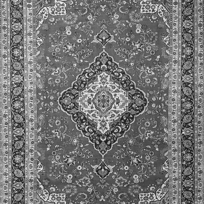 Serging Thickness of Machine Washable Medallion Gray Traditional Rug, wshtr1289gry