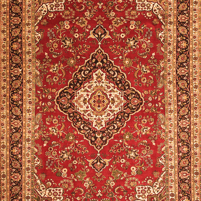 Medallion Orange Traditional Rug, tr1289org