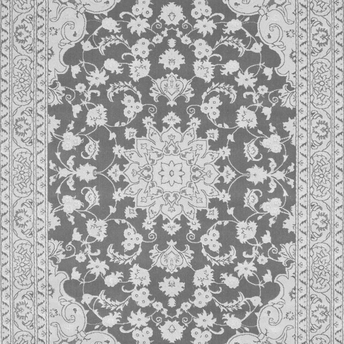 Medallion Gray Traditional Rug, tr128gry