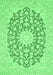 Machine Washable Medallion Emerald Green Traditional Area Rugs, wshtr128emgrn