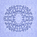 Square Medallion Blue Traditional Rug, tr128blu