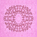 Square Medallion Pink Traditional Rug, tr128pnk