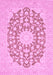 Medallion Pink Traditional Rug, tr128pnk