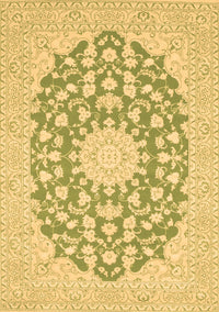 Medallion Brown Traditional Rug, tr128brn