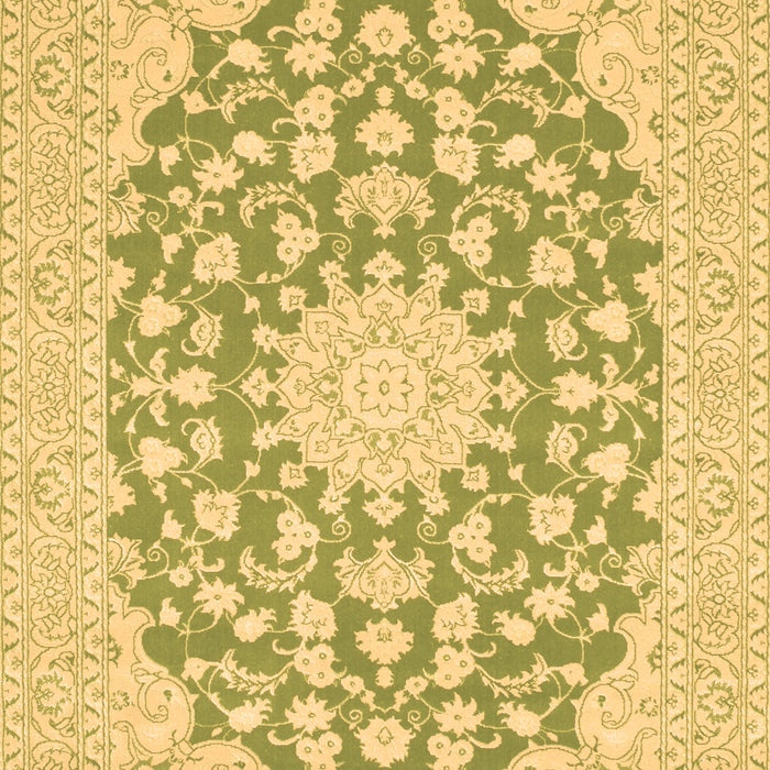 Medallion Brown Traditional Rug, tr128brn