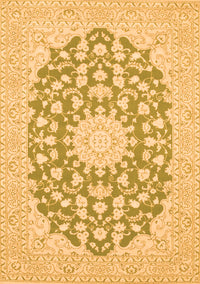 Medallion Orange Traditional Rug, tr128org