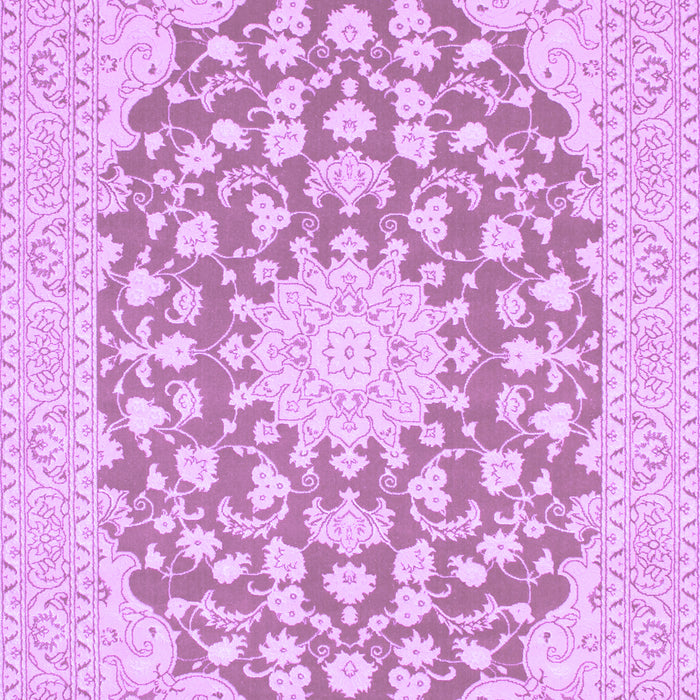 Machine Washable Medallion Purple Traditional Area Rugs, wshtr128pur