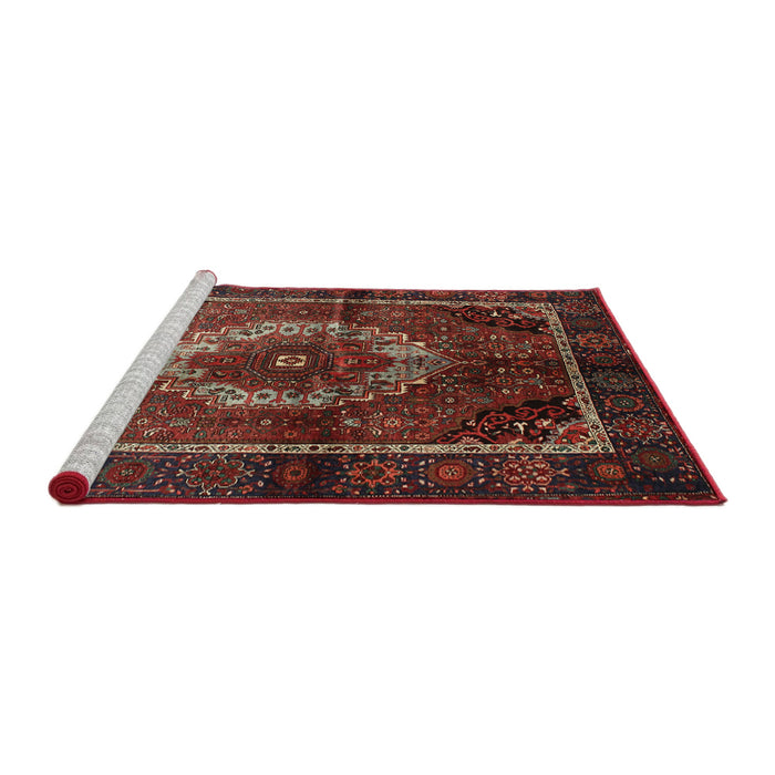 Sideview of Machine Washable Traditional Sienna Brown Rug, wshtr129