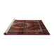 Sideview of Machine Washable Traditional Sienna Brown Rug, wshtr129