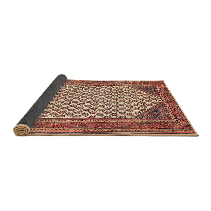 Sideview of Traditional Sandy Brown Persian Rug, tr1290