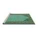 Sideview of Machine Washable Persian Turquoise Traditional Area Rugs, wshtr1290turq