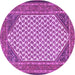 Round Persian Purple Traditional Rug, tr1290pur