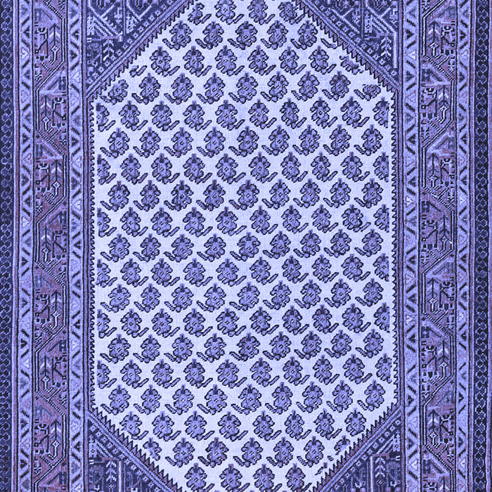 Machine Washable Persian Blue Traditional Rug, wshtr1290blu