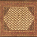 Square Persian Brown Traditional Rug, tr1290brn