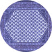 Round Persian Blue Traditional Rug, tr1290blu