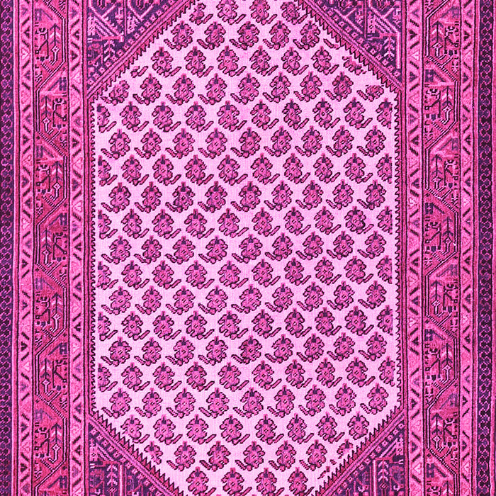 Machine Washable Persian Pink Traditional Rug, wshtr1290pnk
