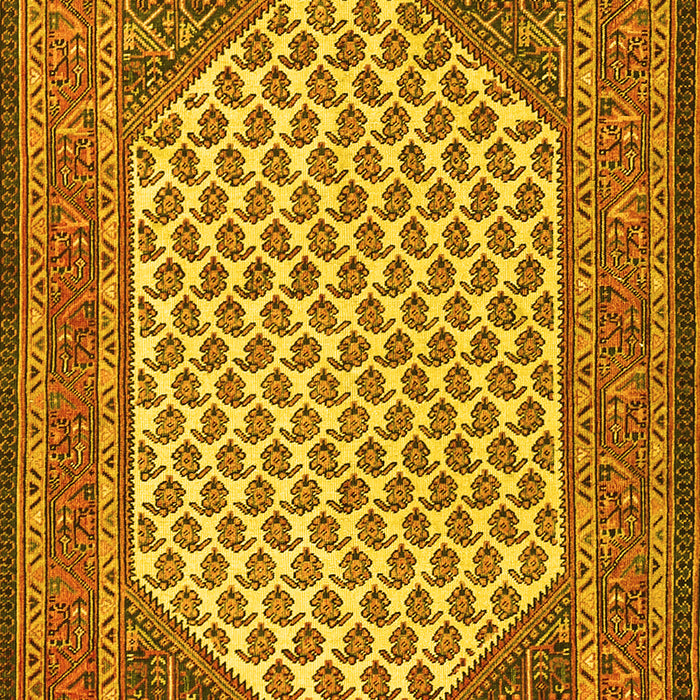 Machine Washable Persian Yellow Traditional Rug, wshtr1290yw