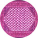 Round Persian Pink Traditional Rug, tr1290pnk