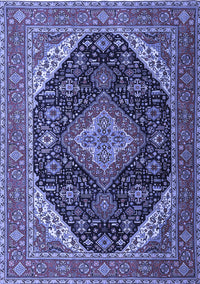 Medallion Blue Traditional Rug, tr1291blu