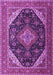 Machine Washable Medallion Purple Traditional Area Rugs, wshtr1291pur