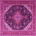 Square Medallion Pink Traditional Rug, tr1291pnk