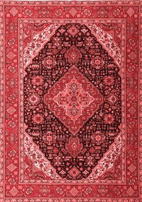 Medallion Red Traditional Rug, tr1291red