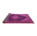 Sideview of Medallion Pink Traditional Rug, tr1291pnk