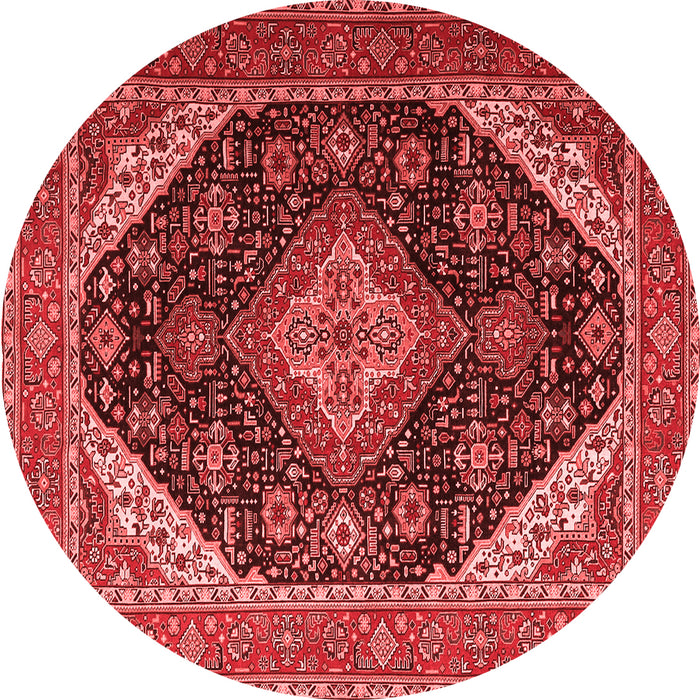 Medallion Red Traditional Rug, tr1291red