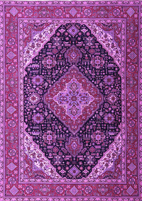 Medallion Purple Traditional Rug, tr1291pur