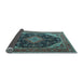 Sideview of Medallion Light Blue Traditional Rug, tr1291lblu