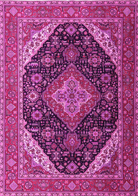 Medallion Pink Traditional Rug, tr1291pnk