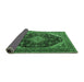 Sideview of Medallion Emerald Green Traditional Rug, tr1291emgrn