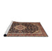 Sideview of Machine Washable Traditional Light Copper Gold Rug, wshtr1292