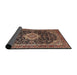 Sideview of Traditional Light Copper Gold Medallion Rug, tr1292