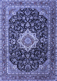 Medallion Blue Traditional Rug, tr1292blu