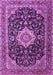 Machine Washable Medallion Purple Traditional Area Rugs, wshtr1292pur