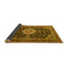 Sideview of Medallion Yellow Traditional Rug, tr1292yw