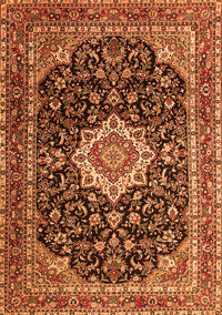 Medallion Orange Traditional Rug, tr1292org