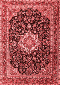 Medallion Red Traditional Rug, tr1292red