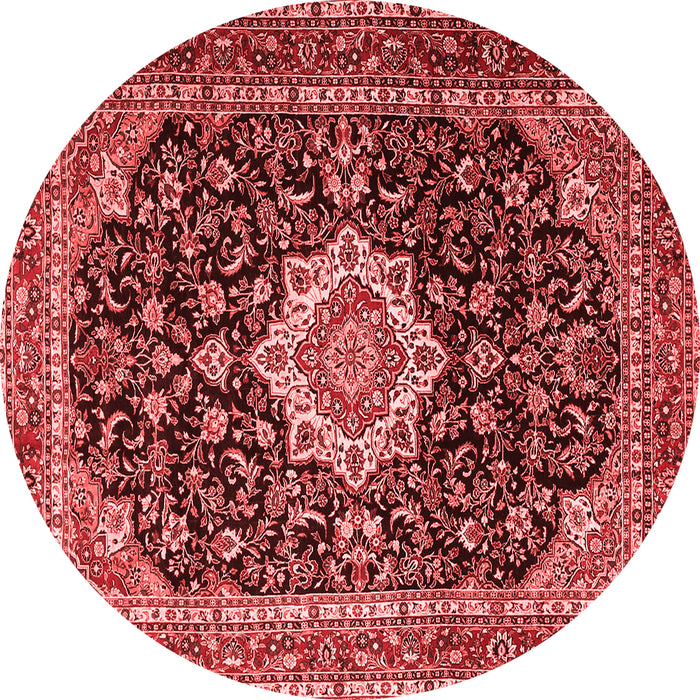 Medallion Red Traditional Rug, tr1292red
