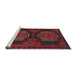 Sideview of Machine Washable Traditional Red Rug, wshtr1293