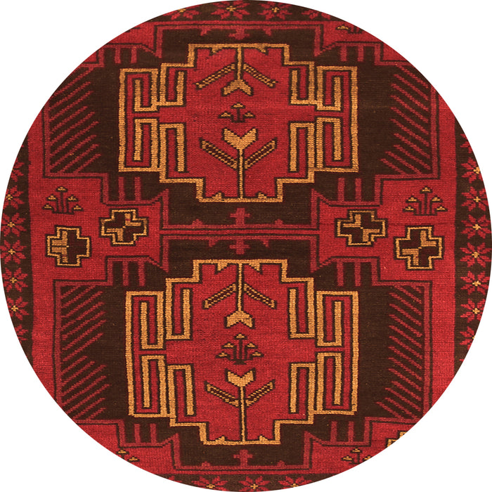 Square Persian Orange Traditional Rug, tr1293org