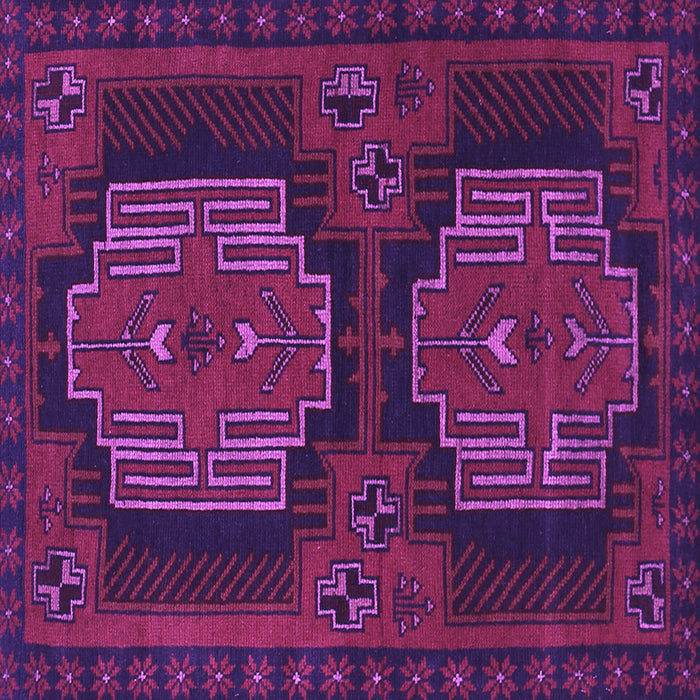Square Machine Washable Persian Purple Traditional Area Rugs, wshtr1293pur