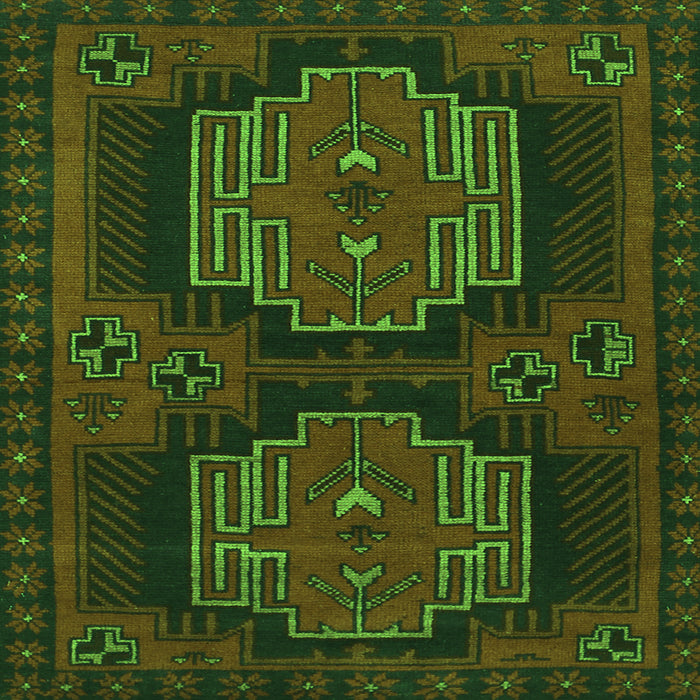 Serging Thickness of Persian Green Traditional Rug, tr1293grn