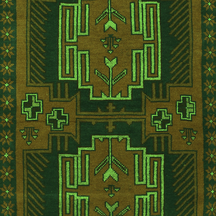 Serging Thickness of Machine Washable Persian Green Traditional Area Rugs, wshtr1293grn